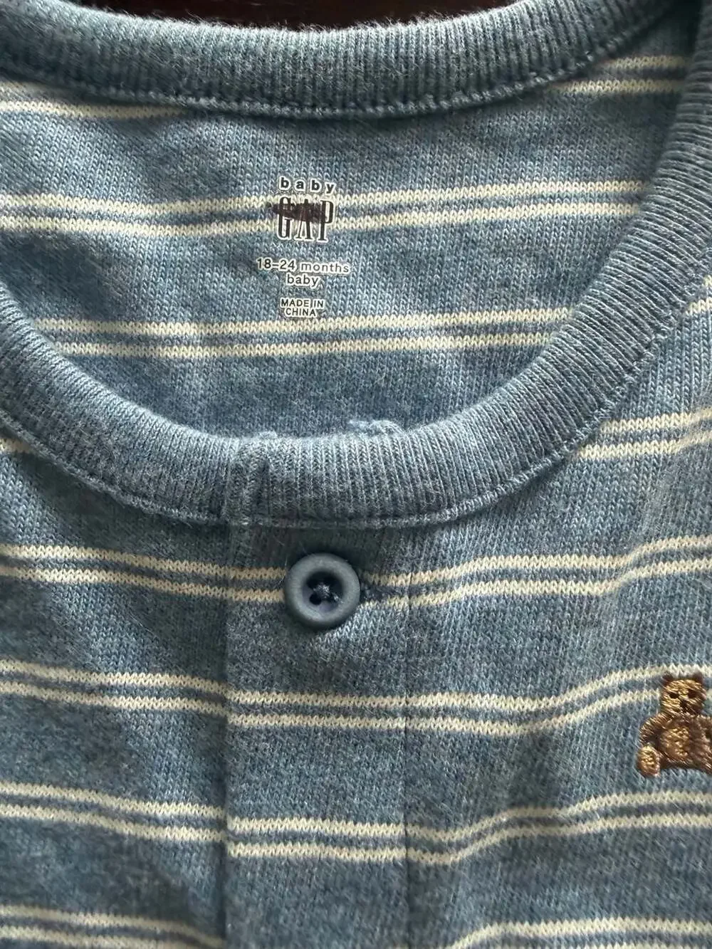 Baby Gap Blue Striped Tank Jumpsuit 1 pc NEW 18-24 months boys
